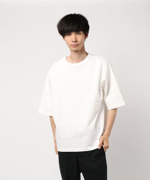 JOURNAL STANDARD J.S HOMESTEAD(ジャーナルスタンダードホームステッド)の「WIDE SILHOUETTE elbow-lengthTシャツ#(Tシャツ/カットソー・メンズ・ホワイト/ブラック/ベージュ/ネイビー・SMALL/MEDIUM/LARGE)」の7枚目の写真