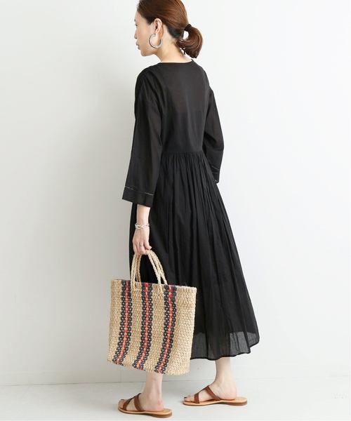 ▪️未使用品▪️SLOBEIENA☆コットンボイルワンピース☆ブルー SLOBE IENA｜コットンボイルサイドティアードワンピース