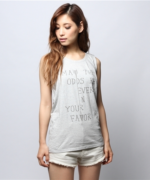 goa（ゴア）の「Arrow&Favor ノースリーブTOPS（Tシャツ/カットソー・レディース・ホワイト/グレー/グレー系その他/ブルー系その他・FREE）」の5枚目の写真