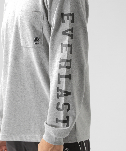 EVERLAST(スポーツ・ライフスタイル)(エバーラスト)の「【EVERLAST(エバーラスト)】別注ソデロゴL/S TEE(Tシャツ/カットソー・メンズ・ホワイト/グレー/ブラック・MEDIUM/LARGE/SMALL)」の15枚目の写真