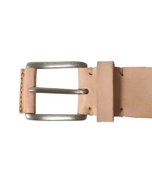 Denime（ドゥニーム）の「AGING LEATHER 30mm MESH BELT/エイジングレザー30mmメッシュベルト（ベルト・メンズ・ホワイト・FREE）」の2枚目の写真