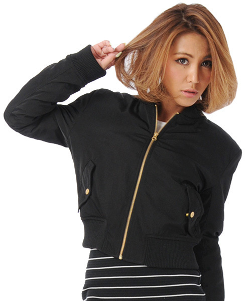 DURAS（デュラス）の「MA-1（ブルゾン・レディース・ブラック/カーキ・FREE）」の2枚目の写真