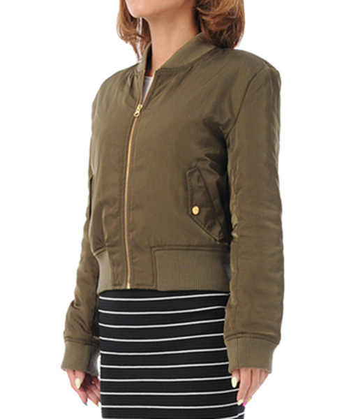 DURAS（デュラス）の「MA-1（ブルゾン・レディース・ブラック/カーキ・FREE）」の5枚目の写真