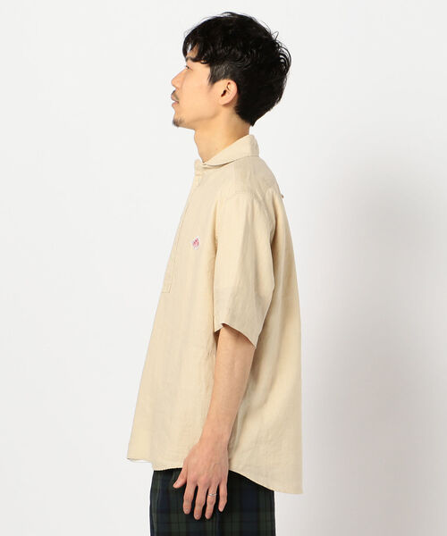 DANTON ダントン　半袖丸襟シャツ　ブラウス　リネン　34 ベージュ 楽天市場】涼しい♪ レディース34-38 ダントン リネン 無地 半袖