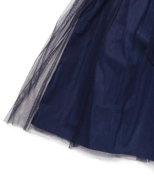 Ray BEAMS(レイビームス)の「Ray BEAMS / チュール ギャザー レイヤー ワンピース(ワンピース・レディース・ブラック/ネイビー/ベージュ・0/1)」の9枚目の写真