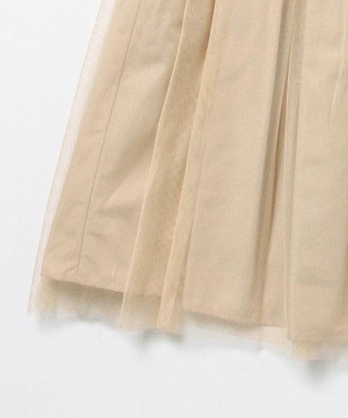 Ray BEAMS(レイビームス)の「Ray BEAMS / チュール ギャザー レイヤー ワンピース(ワンピース・レディース・ブラック/ネイビー/ベージュ・0/1)」の10枚目の写真