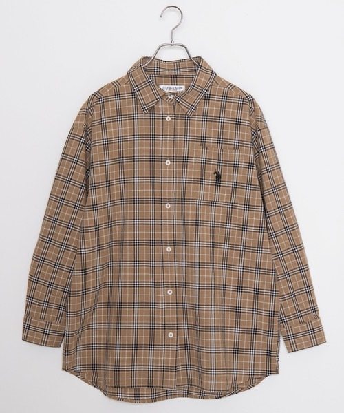U.S. POLO ASSN.（ユーエスポロアッスン）の「∴WEGO/U.S. POLO ASSN.別注ビッグシルエットシャツ（シャツ/ブラウス・レディース・ベージュ系その他2/ブラック/グリーン系その他2/ホワイト・FREE）」の22枚目の写真