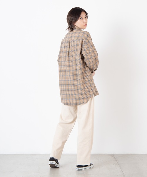 U.S. POLO ASSN.（ユーエスポロアッスン）の「∴WEGO/U.S. POLO ASSN.別注ビッグシルエットシャツ（シャツ/ブラウス・レディース・ベージュ系その他2/ブラック/グリーン系その他2/ホワイト・FREE）」の9枚目の写真