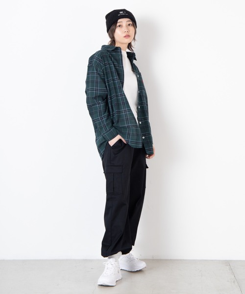 U.S. POLO ASSN.（ユーエスポロアッスン）の「∴WEGO/U.S. POLO ASSN.別注ビッグシルエットシャツ（シャツ/ブラウス・レディース・ベージュ系その他2/ブラック/グリーン系その他2/ホワイト・FREE）」の18枚目の写真