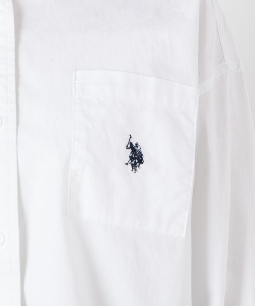U.S. POLO ASSN.（ユーエスポロアッスン）の「∴WEGO/U.S. POLO ASSN.別注ビッグシルエットシャツ（シャツ/ブラウス・レディース・ベージュ系その他2/ブラック/グリーン系その他2/ホワイト・FREE）」の11枚目の写真