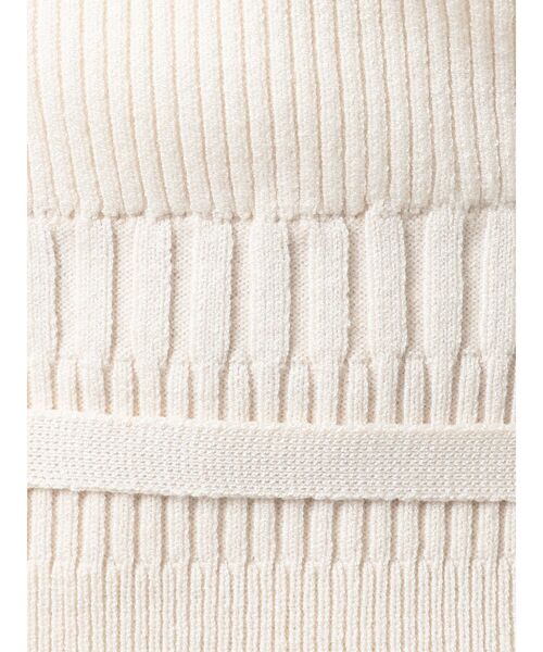 MERCURYDUO（マーキュリーデュオ）の「カシュクールラッフルコンパクトニット（ニット/セーター・レディース・ベージュ/オフホワイト/ブラウン/ピンク・FREE）」の12枚目の写真