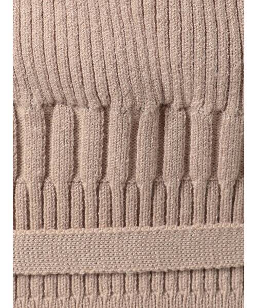 MERCURYDUO（マーキュリーデュオ）の「カシュクールラッフルコンパクトニット（ニット/セーター・レディース・ベージュ/オフホワイト/ブラウン/ピンク・FREE）」の9枚目の写真
