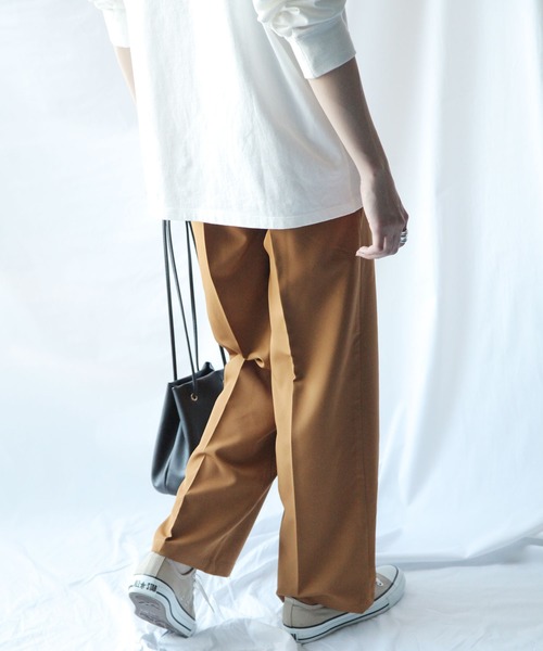 Chillfar（チルファー）の「センタープレスポリトロカラースラックス（スラックス・レディース・ブラック/ダークブラウン/ピンク/ブルー/グリーン/アイボリー/キャメル/ワイン/オレンジ・MEDIUM/LARGE）」の6枚目の写真