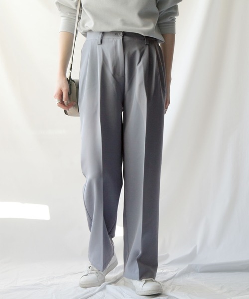 Chillfar（チルファー）の「センタープレスポリトロカラースラックス（スラックス・レディース・ブラック/ダークブラウン/ピンク/ブルー/グリーン/アイボリー/キャメル/ワイン/オレンジ・MEDIUM/LARGE）」の5枚目の写真