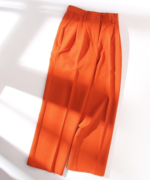 Chillfar（チルファー）の「センタープレスポリトロカラースラックス（スラックス・レディース・ブラック/ダークブラウン/ピンク/ブルー/グリーン/アイボリー/キャメル/ワイン/オレンジ・MEDIUM/LARGE）」の10枚目の写真