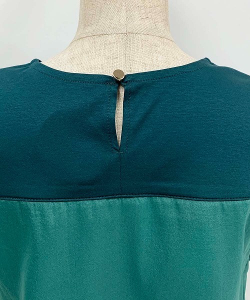 PICCIN（ピッチン）の「ドッキングシアーカットソー（Tシャツ/カットソー・レディース・ブラウン/オフホワイト/グリーン・M）」の11枚目の写真