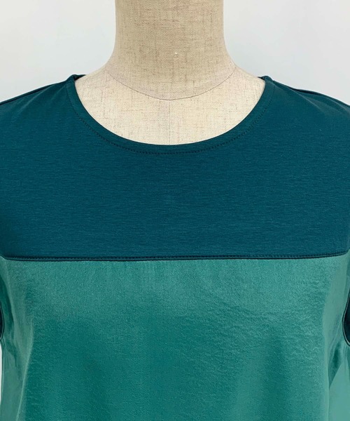 PICCIN（ピッチン）の「ドッキングシアーカットソー（Tシャツ/カットソー・レディース・ブラウン/オフホワイト/グリーン・M）」の10枚目の写真
