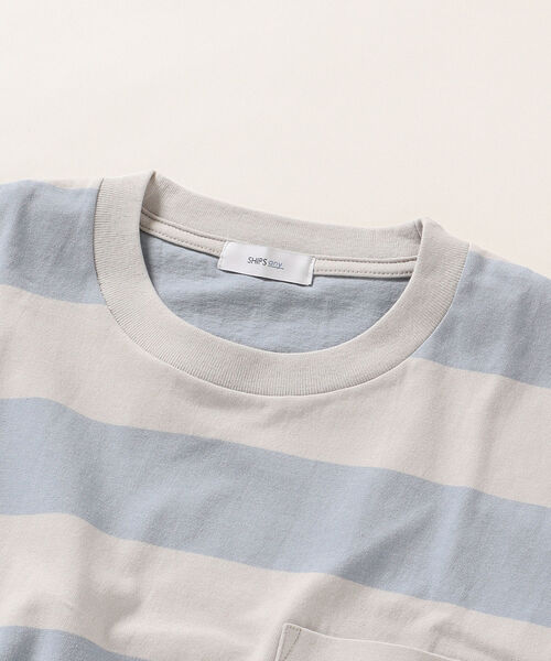 SHIPS any(シップス エニィ)の「SHIPS any :リラックス フィット ワイドボーダー Tシャツ(Tシャツ/カットソー・メンズ・ブラック/ライトグリーン/ネイビー/ライトブルー・SMALL/MEDIUM/LARGE/X-LARGE)」の7枚目の写真