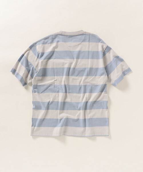 SHIPS any(シップス エニィ)の「SHIPS any :リラックス フィット ワイドボーダー Tシャツ(Tシャツ/カットソー・メンズ・ブラック/ライトグリーン/ネイビー/ライトブルー・SMALL/MEDIUM/LARGE/X-LARGE)」の13枚目の写真