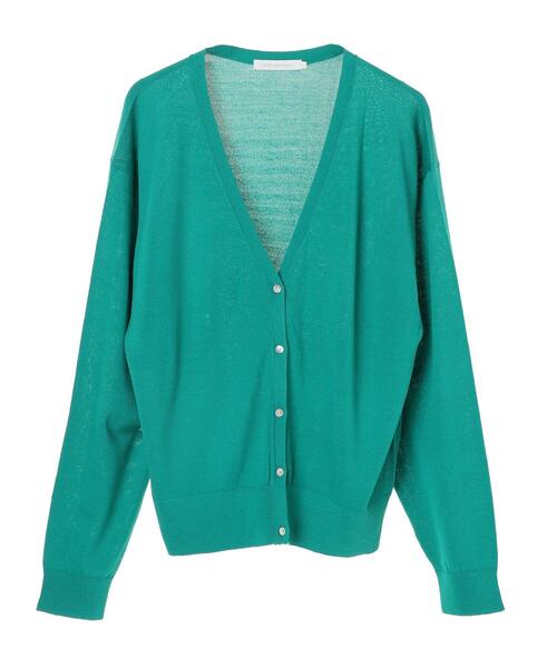 AMERICAN HOLIC（アメリカンホリック）の「Vネックドルマンニットカーディガン＊（カーディガン/ボレロ・レディース・グリーン/アイボリー/ブラック/モカ/ピンク/ブルー・MEDIUM/LARGE/L/M）」の15枚目の写真