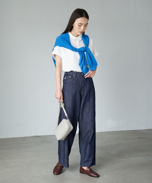 AMERICAN HOLIC（アメリカンホリック）の「Vネックドルマンニットカーディガン＊（カーディガン/ボレロ・レディース・グリーン/アイボリー/ブラック/モカ/ピンク/ブルー・MEDIUM/LARGE/L/M）」の11枚目の写真