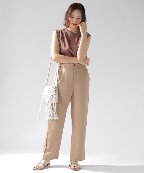 BAYFLOW（ベイフロー）の「バックデザインノースリＴ（Tシャツ/カットソー・レディース・ブラウン/ライトグレー/ブルー・MEDIUM/SMALL）」の18枚目の写真