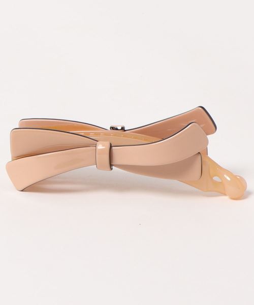 Three Four Time（ｽﾘｰﾌｫｰﾀｲﾑ）の「アセチリボンバナナクリップ（バレッタ/ヘアクリップ・レディース・ベージュ/ブラック・FREE）」の5枚目の写真