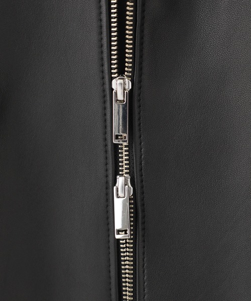 STUDIOUS（ステュディオス）の「【STUDIOUS】ラムレザーダブルライダースブルゾン（ライダースジャケット・メンズ・ブラック・1/2/4/3）」の6枚目の写真