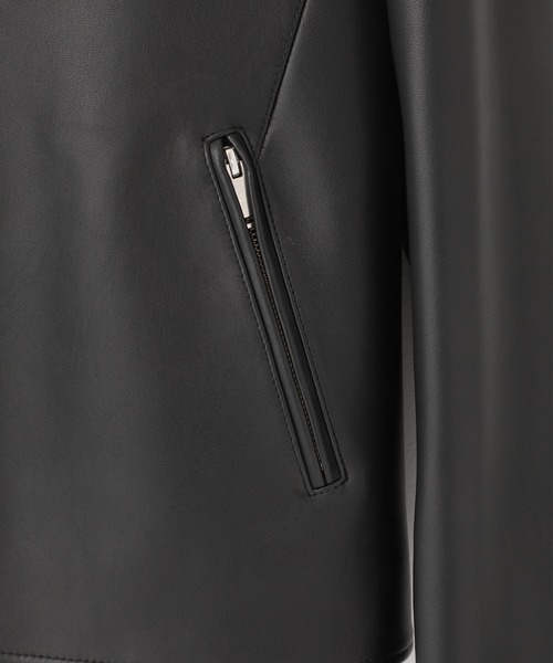 STUDIOUS（ステュディオス）の「【STUDIOUS】ラムレザーダブルライダースブルゾン（ライダースジャケット・メンズ・ブラック・1/2/4/3）」の5枚目の写真