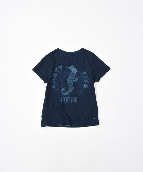 45R 海ものがたりのプリントTシャツ（タツノオトシゴ） 45R（フォーティファイブアール）の「海ものがたりのプリントT