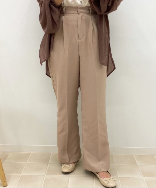 apres jour(アプレジュール)の「MILKセミフレアパンツ【ZOZOTOWN限定アイテム】(その他パンツ・レディース・ブラック/スモークピンク/ダークブルー/アイボリー/モカ/ダークブラウン/ボルドー/ベージュ・SMALL/X-LARGE/MEDIUM)」の6枚目の写真