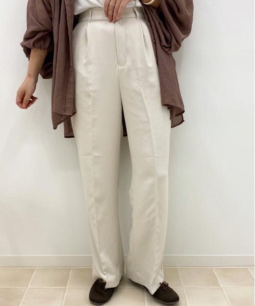 apres jour(アプレジュール)の「MILKセミフレアパンツ【ZOZOTOWN限定アイテム】(その他パンツ・レディース・ブラック/スモークピンク/ダークブルー/アイボリー/モカ/ダークブラウン/ボルドー/ベージュ・SMALL/X-LARGE/MEDIUM)」の10枚目の写真