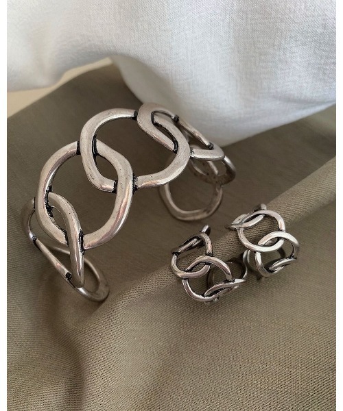 mou（モウ）の「Hoop Chain Pierce（ピアス（両耳用）・レディース・シルバー・FREE）」の3枚目の写真
