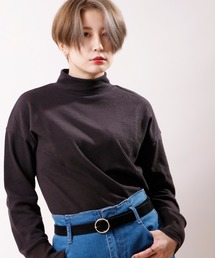 nougatine | 【nougatine】リブ見えスラブライク天竺ハイネックオーバープルオーバー(ニット/セーター)