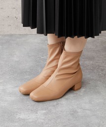 3.5cmヒール ローヒール ストレッチブーツ