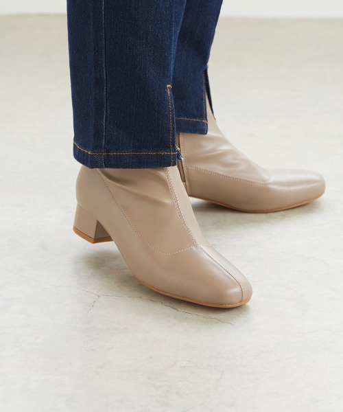 menue（メヌエ）の「3.5cmヒール ローヒール ストレッチブーツ（ブーツ・レディース・ホワイト/ブラック/ブラウン/ブラック系その他/モカ/グレイッシュベージュ/アイボリー/ラベンダー/ベージュ・LL/3L/S/M/L/XS/XXS）」の22枚目の写真