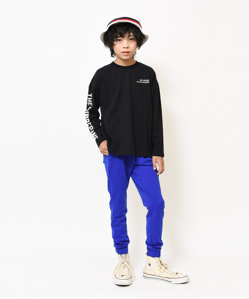 RAT EFFECT（ラットエフェクト）の「袖ロゴプリントロングTシャツ（Tシャツ/カットソー・キッズ・ベージュ/オフホワイト/カーキ/ブルー/ブラック・120/130/140/150/160/170）」の9枚目の写真