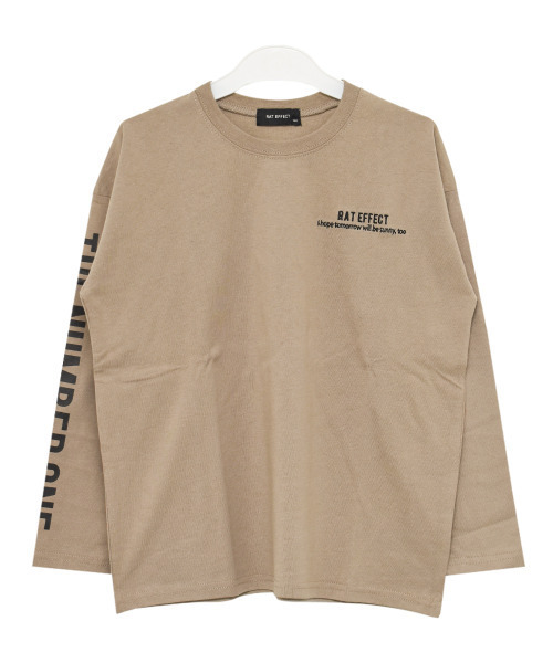 RAT EFFECT（ラットエフェクト）の「袖ロゴプリントロングTシャツ（Tシャツ/カットソー・キッズ・ベージュ/オフホワイト/カーキ/ブルー/ブラック・120/130/140/150/160/170）」の15枚目の写真