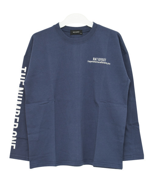 RAT EFFECT（ラットエフェクト）の「袖ロゴプリントロングTシャツ（Tシャツ/カットソー・キッズ・ベージュ/オフホワイト/カーキ/ブルー/ブラック・120/130/140/150/160/170）」の17枚目の写真