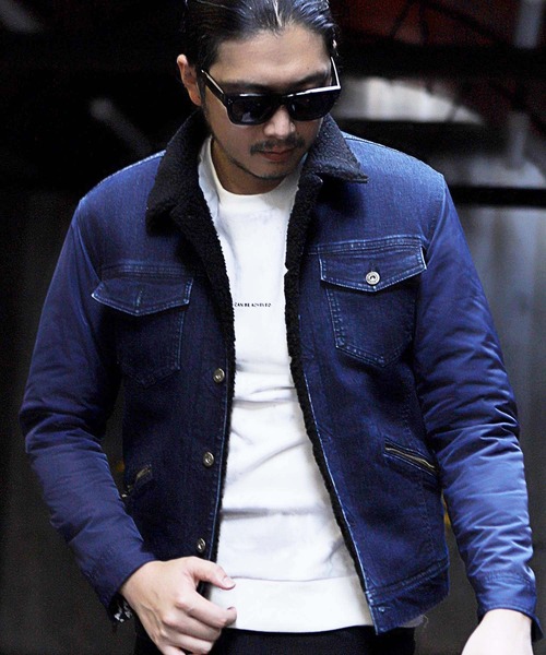 RATTLE TRAP(ラトルトラップ)の「ボアブルゾン(ブルゾン・メンズ・ブルー/ブラック×レッド・LL/S/M/L)」の19枚目の写真