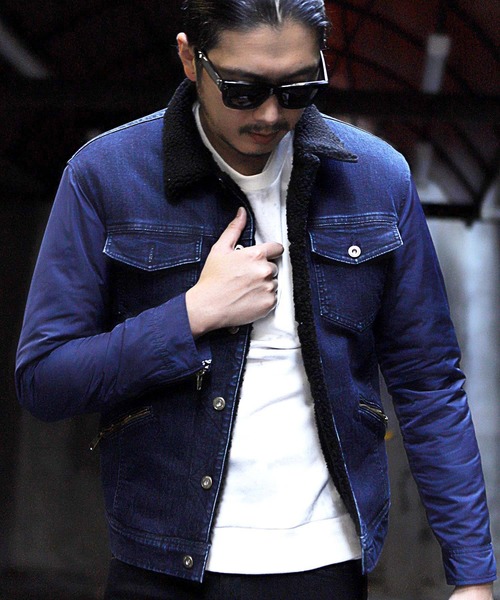 RATTLE TRAP(ラトルトラップ)の「ボアブルゾン(ブルゾン・メンズ・ブルー/ブラック×レッド・LL/S/M/L)」の20枚目の写真