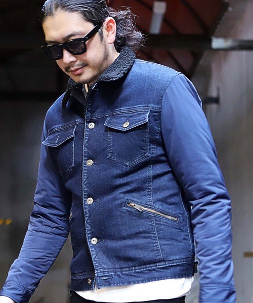 RATTLE TRAP(ラトルトラップ)の「ボアブルゾン(ブルゾン・メンズ・ブルー/ブラック×レッド・LL/S/M/L)」の22枚目の写真