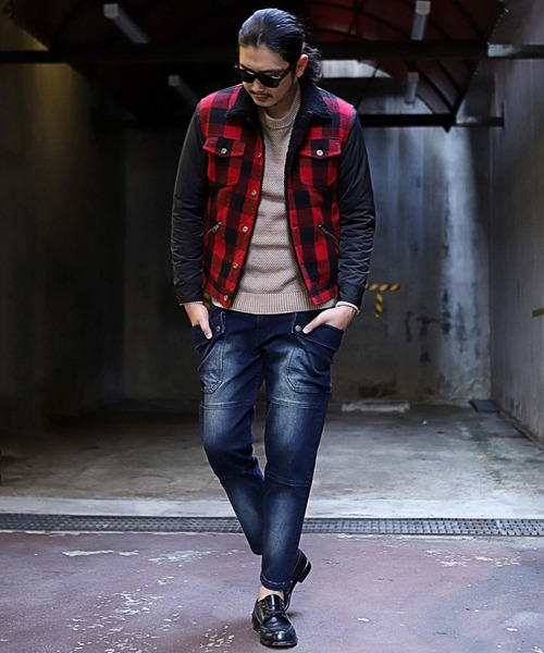 RATTLE TRAP(ラトルトラップ)の「ボアブルゾン(ブルゾン・メンズ・ブルー/ブラック×レッド・LL/S/M/L)」の13枚目の写真