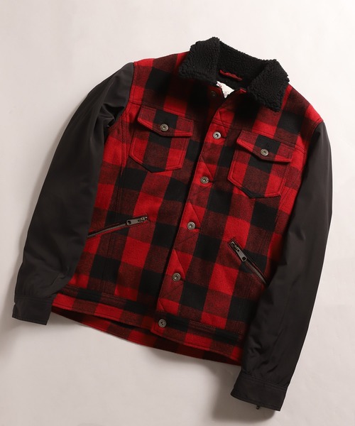 RATTLE TRAP(ラトルトラップ)の「ボアブルゾン(ブルゾン・メンズ・ブルー/ブラック×レッド・LL/S/M/L)」の3枚目の写真