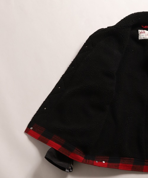 RATTLE TRAP(ラトルトラップ)の「ボアブルゾン(ブルゾン・メンズ・ブルー/ブラック×レッド・LL/S/M/L)」の10枚目の写真