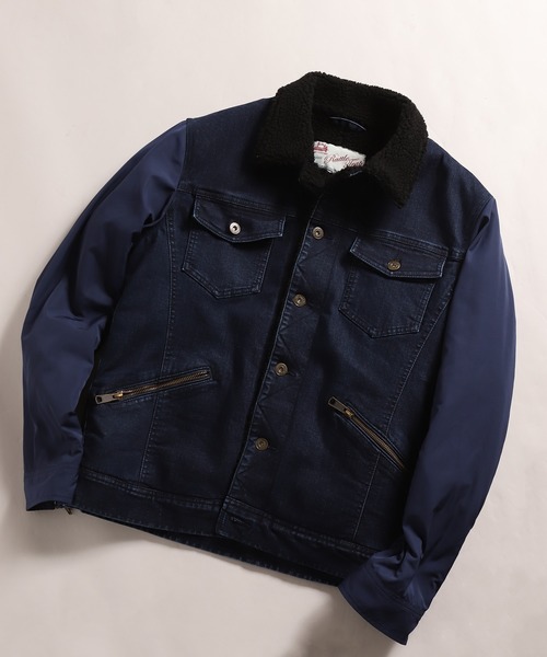 RATTLE TRAP(ラトルトラップ)の「ボアブルゾン(ブルゾン・メンズ・ブルー/ブラック×レッド・LL/S/M/L)」の4枚目の写真