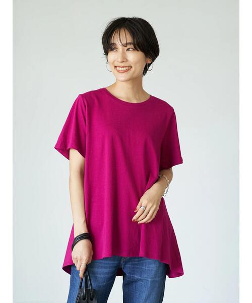 AMERICAN HOLIC（アメリカンホリック）の「クルーネックバックフレア半袖カットプルオーバー ＊●（Tシャツ/カットソー・レディース・ネイビー/オフホワイト/ピンク/その他7・M/L）」の15枚目の写真