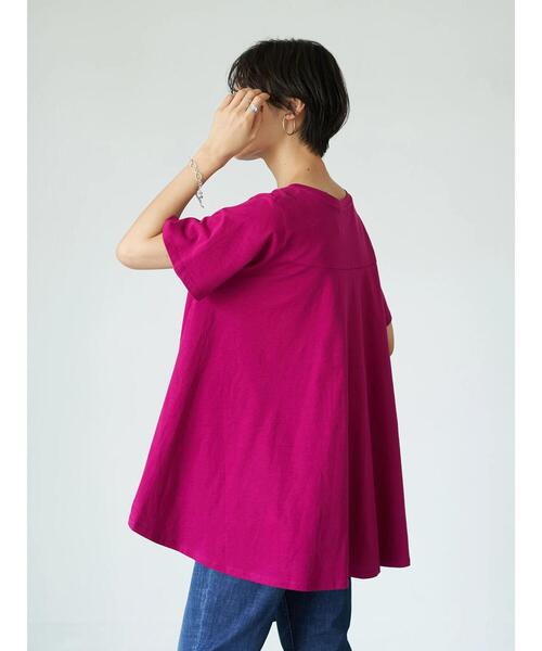 AMERICAN HOLIC（アメリカンホリック）の「クルーネックバックフレア半袖カットプルオーバー ＊●（Tシャツ/カットソー・レディース・ネイビー/オフホワイト/ピンク/その他7・M/L）」の17枚目の写真