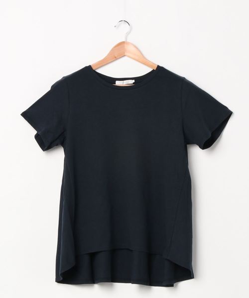 AMERICAN HOLIC（アメリカンホリック）の「クルーネックバックフレア半袖カットプルオーバー ＊●（Tシャツ/カットソー・レディース・ネイビー/オフホワイト/ピンク/その他7・M/L）」の7枚目の写真