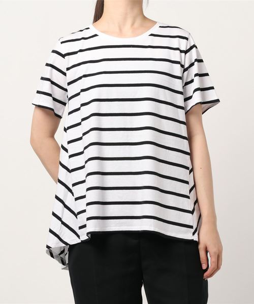 AMERICAN HOLIC（アメリカンホリック）の「クルーネックバックフレア半袖カットプルオーバー ＊●（Tシャツ/カットソー・レディース・ネイビー/オフホワイト/ピンク/その他7・M/L）」の5枚目の写真